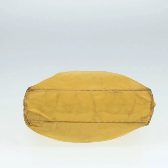 PRADA Tote Bag Nylon Yellow Gold Auth 87177 - Picture 5 of 16